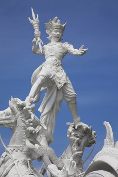 Satria gatotkaca雕像；巴厘；印度尼西亞