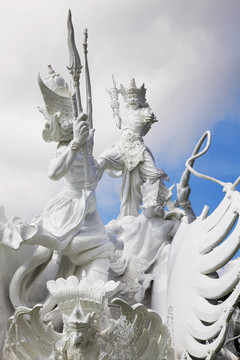 Satria gatotkaca雕像；巴厘；印度尼西亞