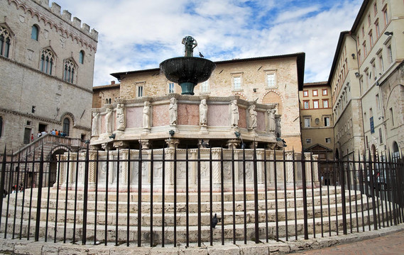 Fontana Maggiore。佩魯賈。翁布里亞大區(qū)。