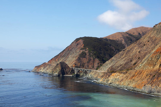 太平洋海岸的山路