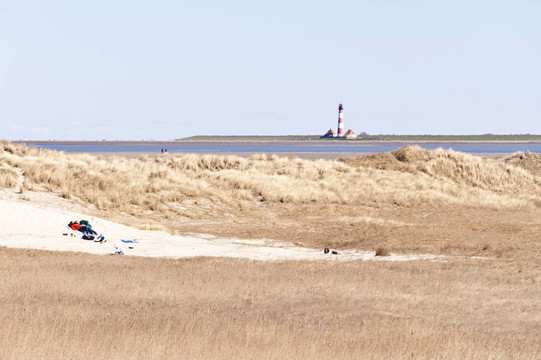 燈塔westerhever；德國