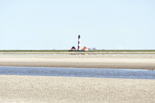 燈塔westerhever；德國