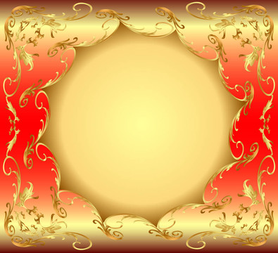 圓形金色背景圖（EN）圖