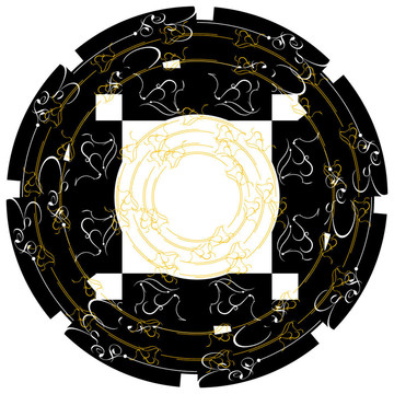 舊貨幀黃金裝飾標(biāo)簽。邊界