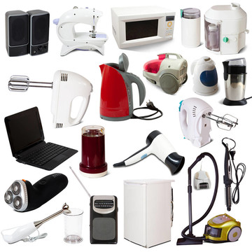 成套家用電器。白色隔離