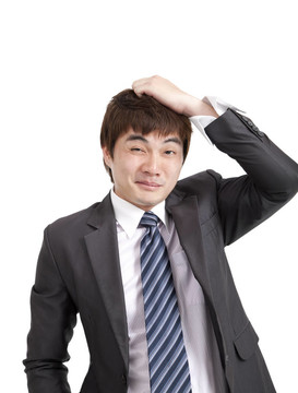尷尬的亞洲商人