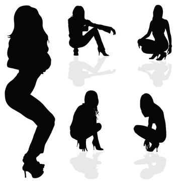 性感女孩各種姿勢(shì)黑色