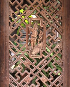 古木格窗
