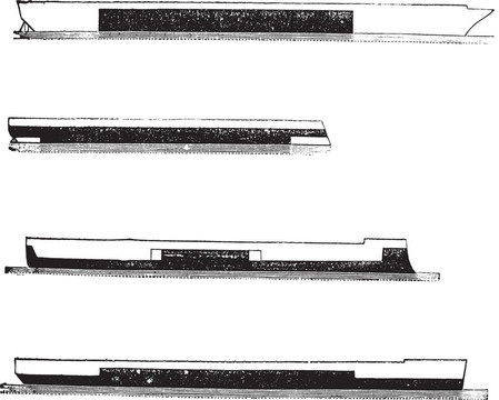 勇士號(hào)；Hector號(hào)；HMS大力神；和“阿喀琉斯；老式刻插圖