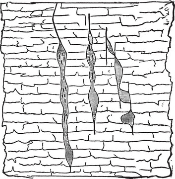 地質(zhì)脈絡(luò)；復(fù)古插圖。