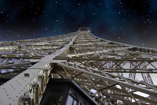 埃菲爾鐵塔上空星夜