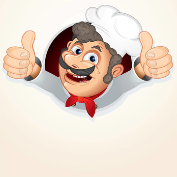 Chef Cook顯示大拇指