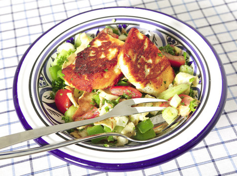 炒Haloumi Fattoush