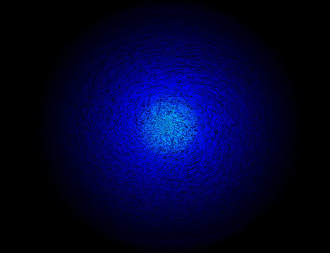 抽象藍(lán)色照明；魔法星球
