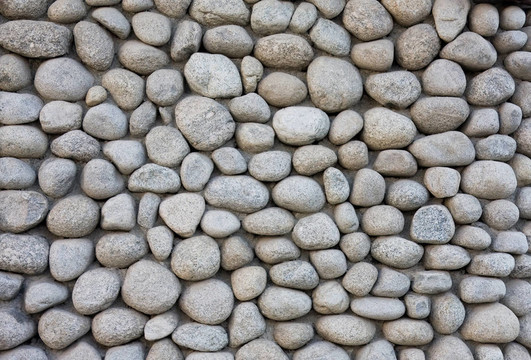河流石墻