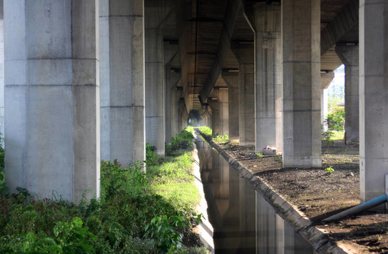 在高速公路隧道