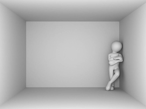 空房間里的男人