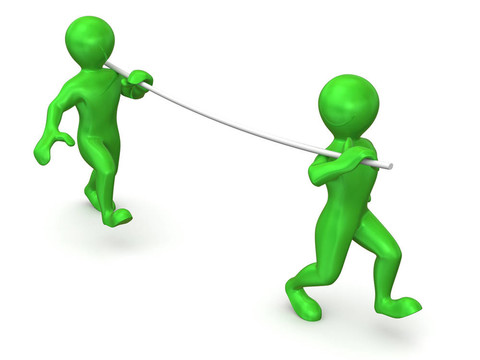 兩個人有一根棍子