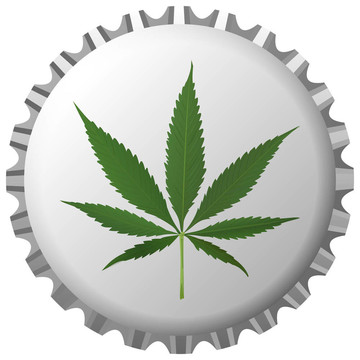 瓶蓋上的大麻葉子