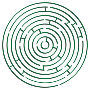 綠色圓形迷宮對(duì)白