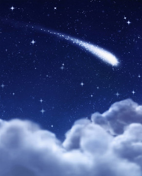夜空中的流星