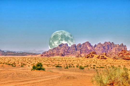 瓦迪拉姆Big Moon沙漠