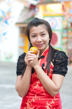 新年快樂(lè)-美麗的亞洲女人
