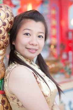 新年快樂(lè)-美麗的亞洲女人