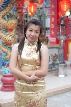 新年快樂(lè)-美麗的亞洲女人