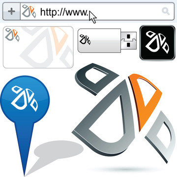 商業(yè)抽象標(biāo)志設(shè)計。