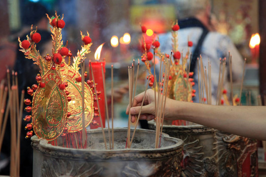 曼谷：1月23日春節(jié)2012人地方香寺唐人街；曼谷；泰國