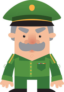 卡通士兵軍官