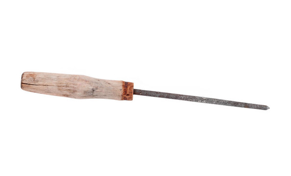 生銹的舊文件（RASP）；孤立在白色背景
