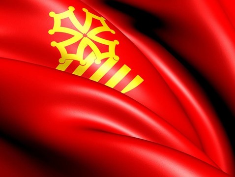 朗格多克旗；法國。