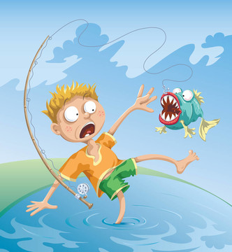 可怕的釣魚事故