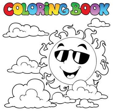太陽與云1著色書
