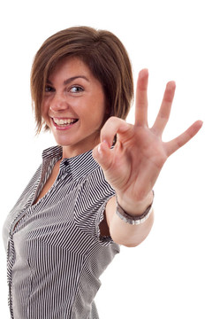 業(yè)務(wù)婦女指示確定標志