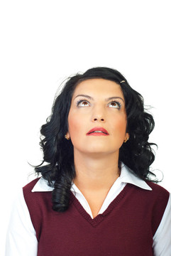 女人抬頭看