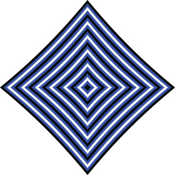 藍(lán)色；黑白條紋鉆石花紋；圖像