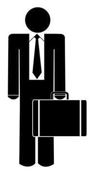 商務(wù)人士或人物持有公文包或手提箱