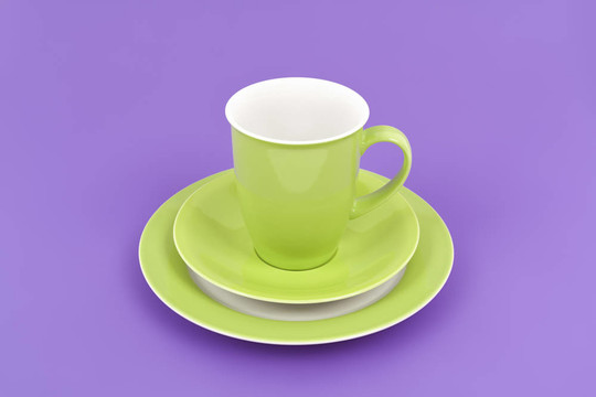 綠色咖啡杯