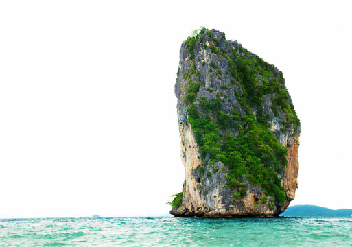 熱帶島嶼上的高崖