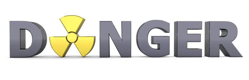黑字危險(xiǎn)-黃色核符號(hào)