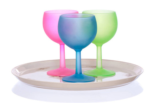 彩色玻璃酒杯
