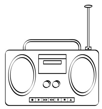 音樂(lè)的音響或收音機(jī)音響