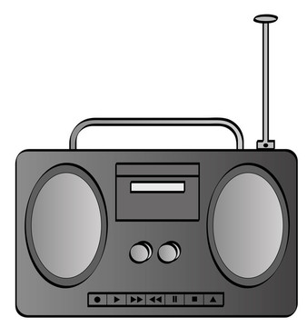 音樂(lè)的音響或收音機(jī)音響