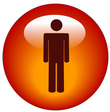 紅手杖男子網(wǎng)頁按鈕或圖標