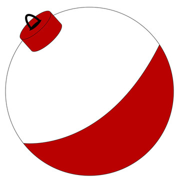 紅色和白色的魚(yú)漂