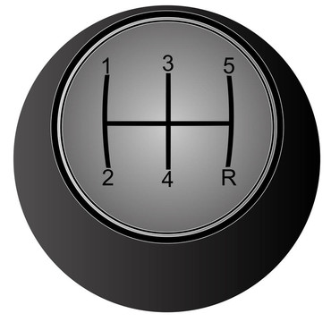 汽車頂部或換檔的俯視圖