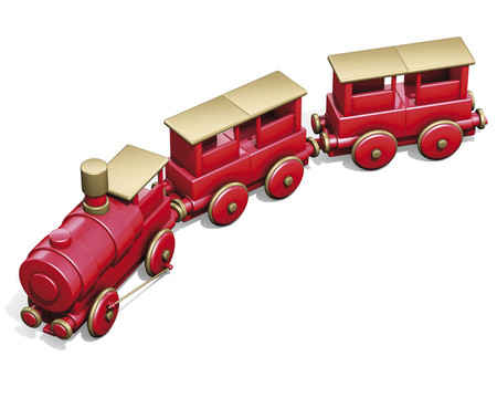 紅色的火車(chē)玩具